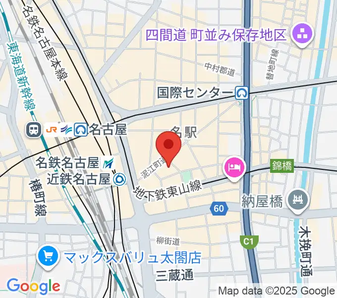ミュージックアベニュー名駅の地図