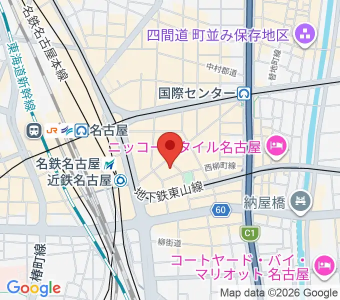 ミュージックアベニュー名駅の地図