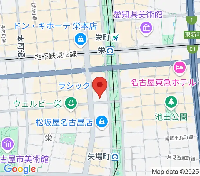 ミュージックアベニュー栄 ヤマハミュージックの地図