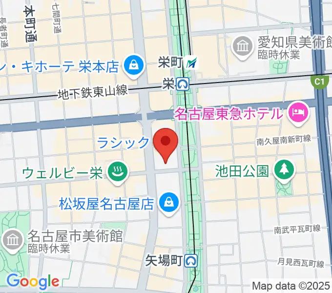 ミュージックアベニュー栄 ヤマハミュージックの地図