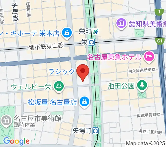 ミュージックアベニュー栄 ヤマハミュージックの地図