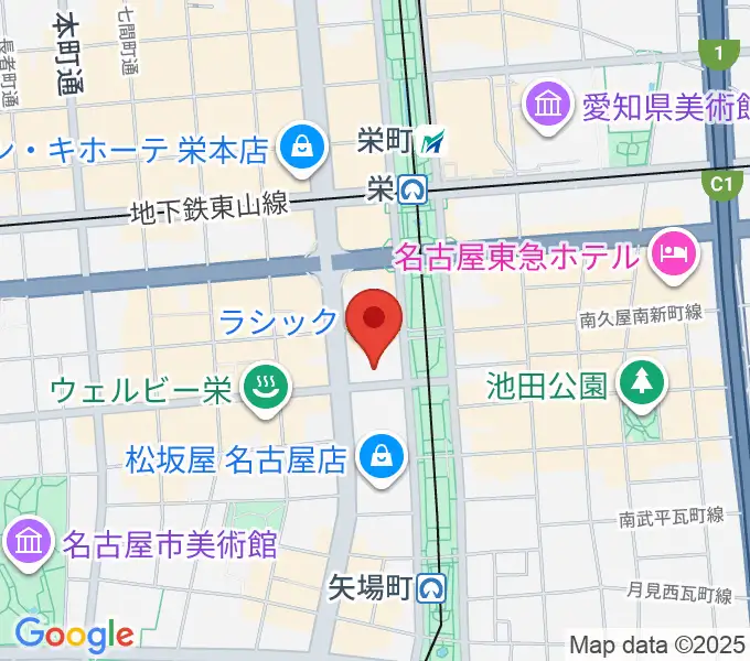 ミュージックアベニュー栄 ヤマハミュージックの地図