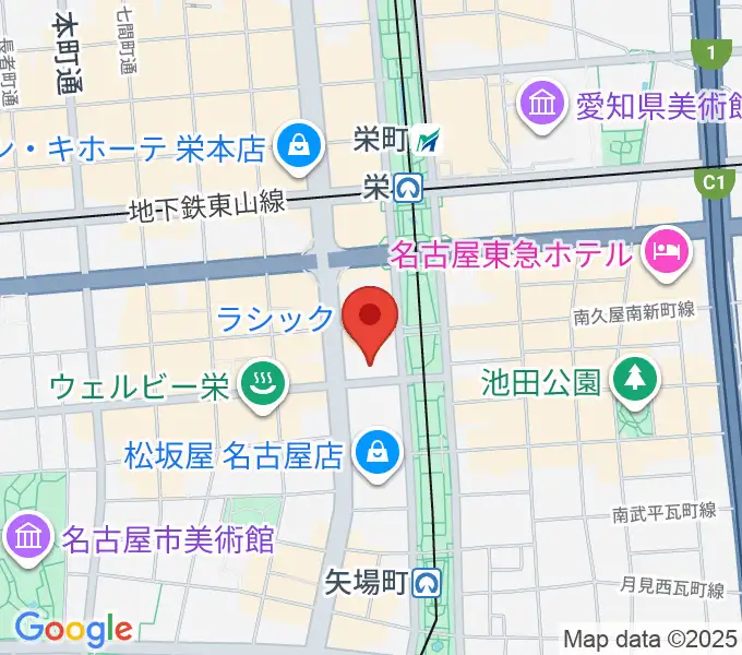 ミュージックアベニュー栄 ヤマハミュージックの地図