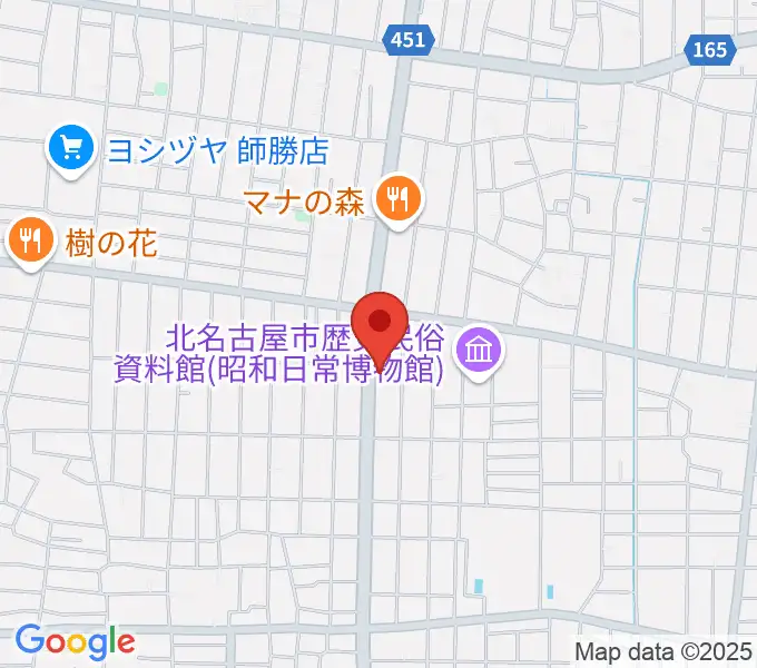 北名古屋センター ヤマハミュージックの地図