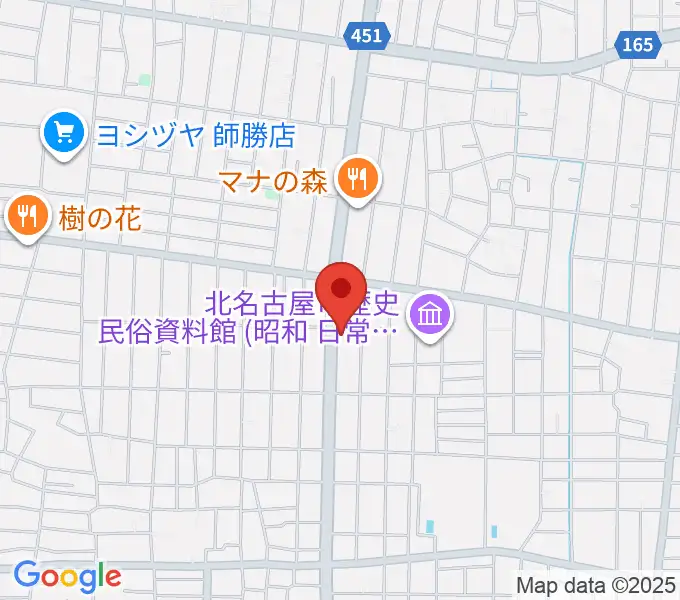 北名古屋センター ヤマハミュージックの地図