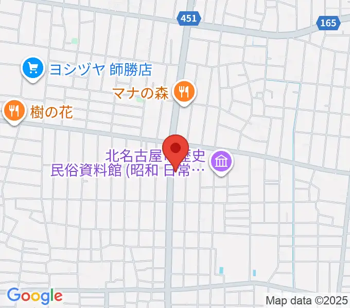北名古屋センター ヤマハミュージックの地図
