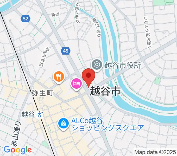 和幸楽器 越谷店の地図