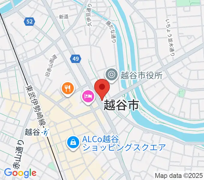 和幸楽器 越谷店の地図