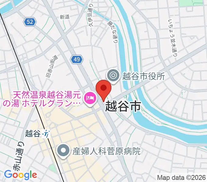 和幸楽器 越谷店の地図