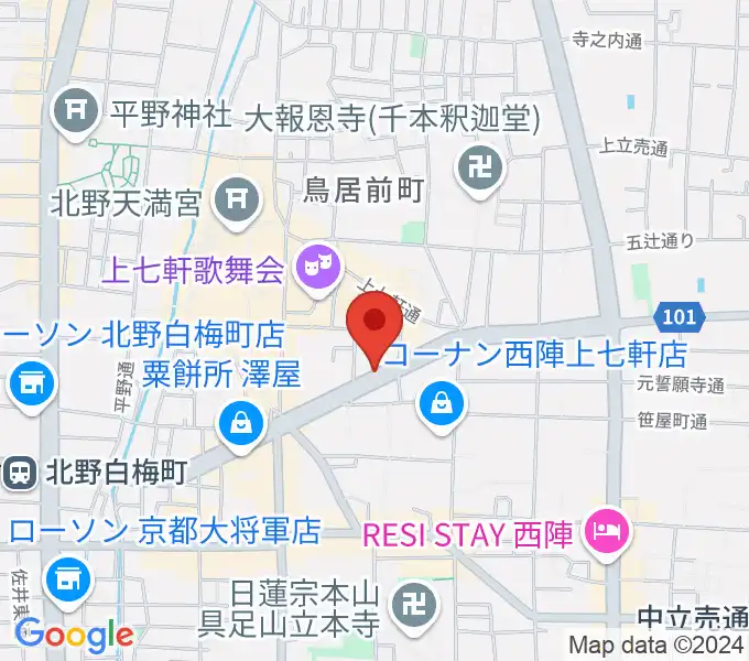 上手楽器の地図