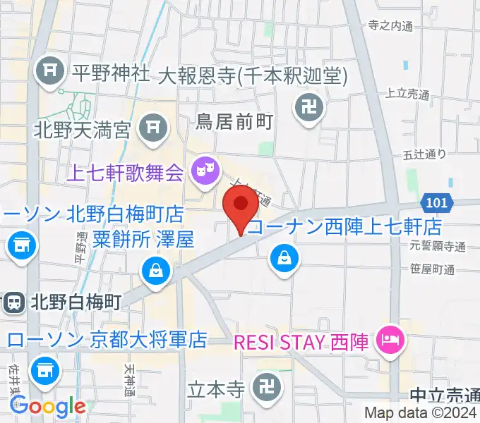 上手楽器の地図