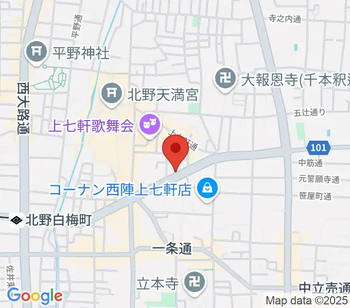 上手楽器の地図