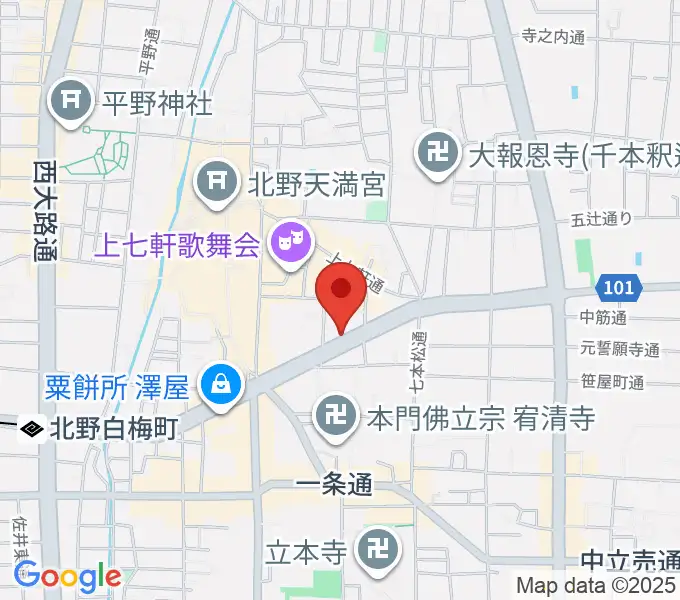 上手楽器の地図