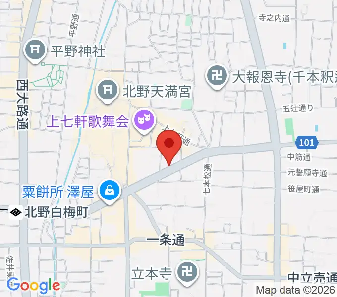 上手楽器の地図