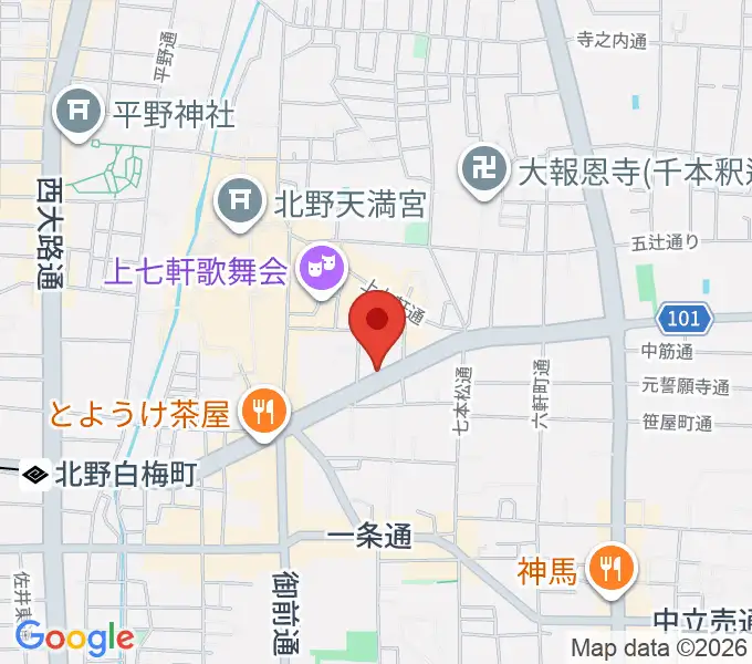 上手楽器の地図