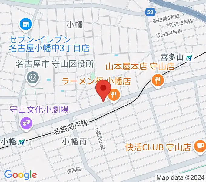 守山音楽センター ヤマハミュージックの地図