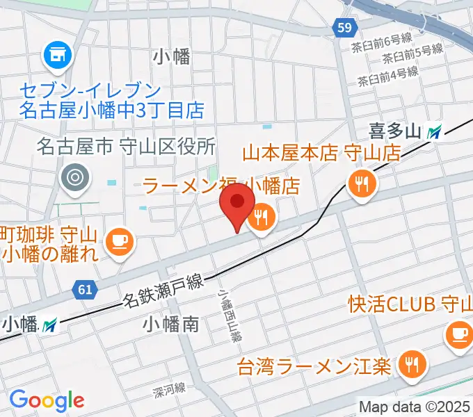 守山音楽センター ヤマハミュージックの地図