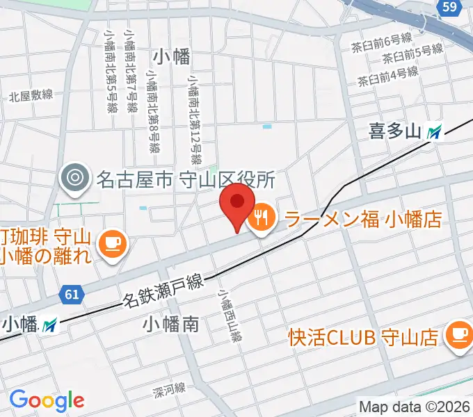 守山音楽センター ヤマハミュージックの地図