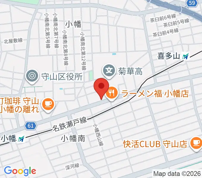 守山音楽センター ヤマハミュージックの地図