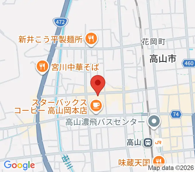 コサカ楽器 カルパティオ店の地図