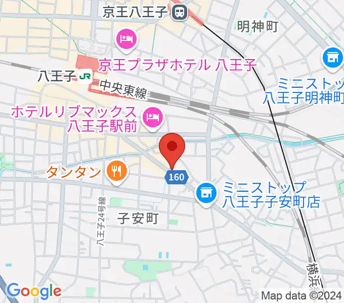 柴田ギタースクールの地図