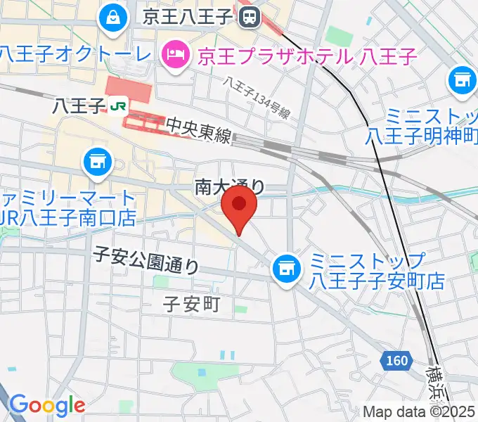 柴田ギタースクールの地図
