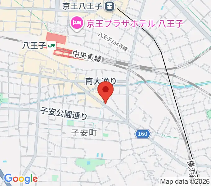 柴田ギタースクールの地図