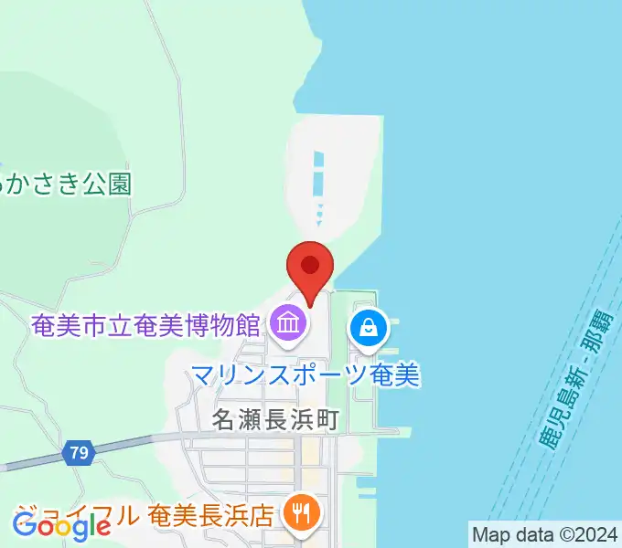 奄美川商ホールの地図