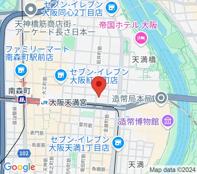 フレット楽器ヤマサキの地図