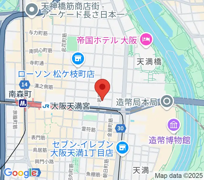 フレット楽器ヤマサキの地図