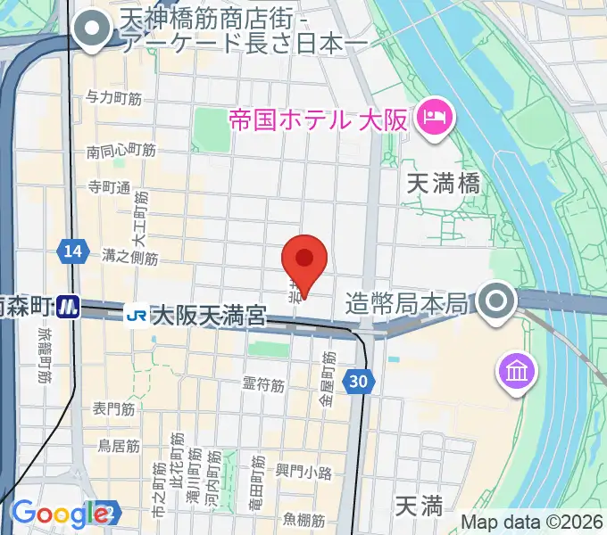 フレット楽器ヤマサキの地図
