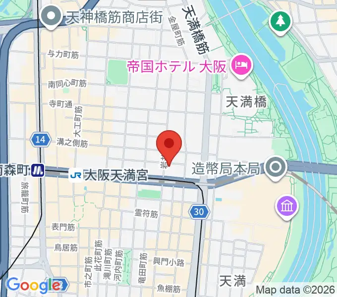 フレット楽器ヤマサキの地図