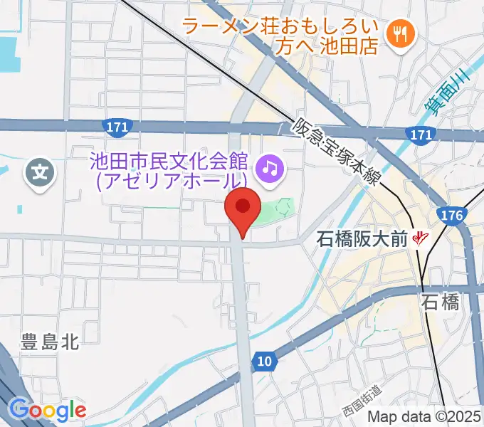 米阪ギター教室の地図