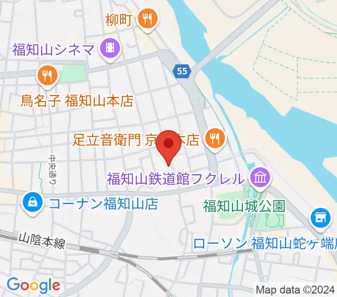 三字屋楽器店の地図