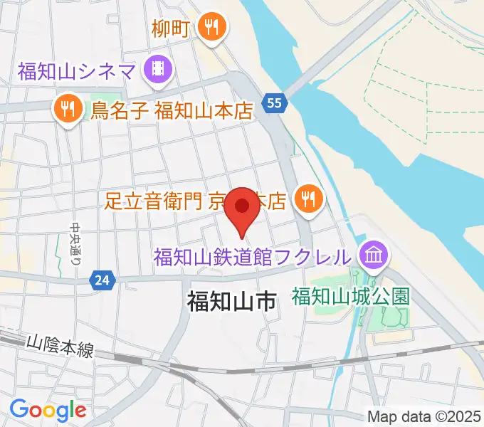三字屋楽器店の地図