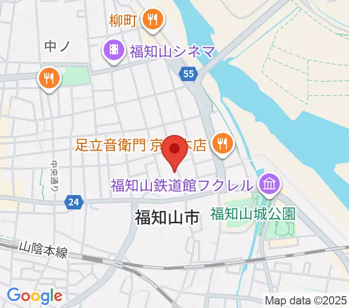 三字屋楽器店の地図