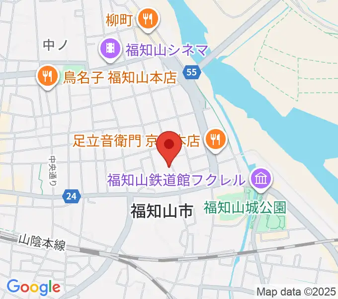 三字屋楽器店の地図