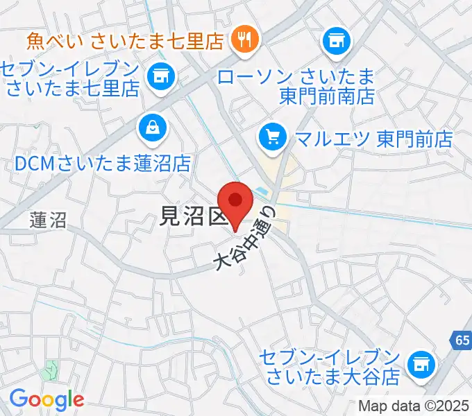 あらかわ音楽教室 七里スタジオの地図