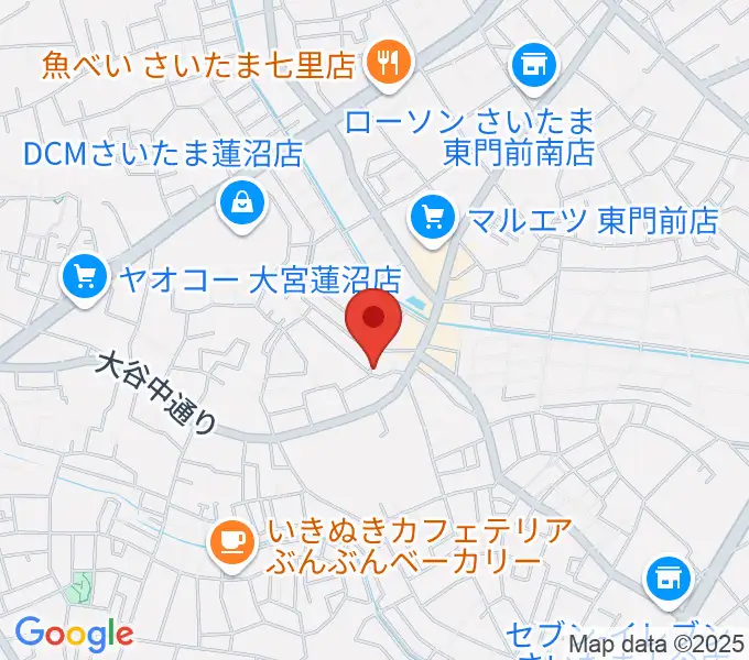 あらかわ音楽教室 七里スタジオの地図