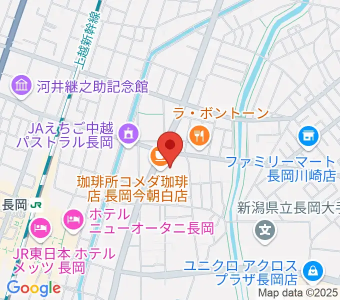 わたじん楽器 長岡店　の地図