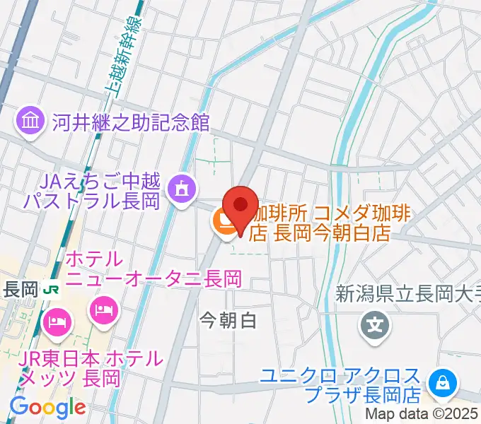 わたじん楽器 長岡店　の地図