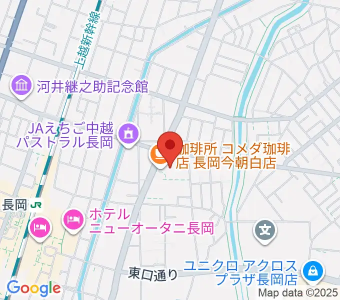 わたじん楽器 長岡店　の地図
