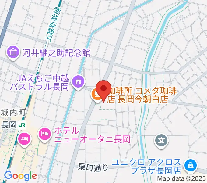 わたじん楽器 長岡店 の地図