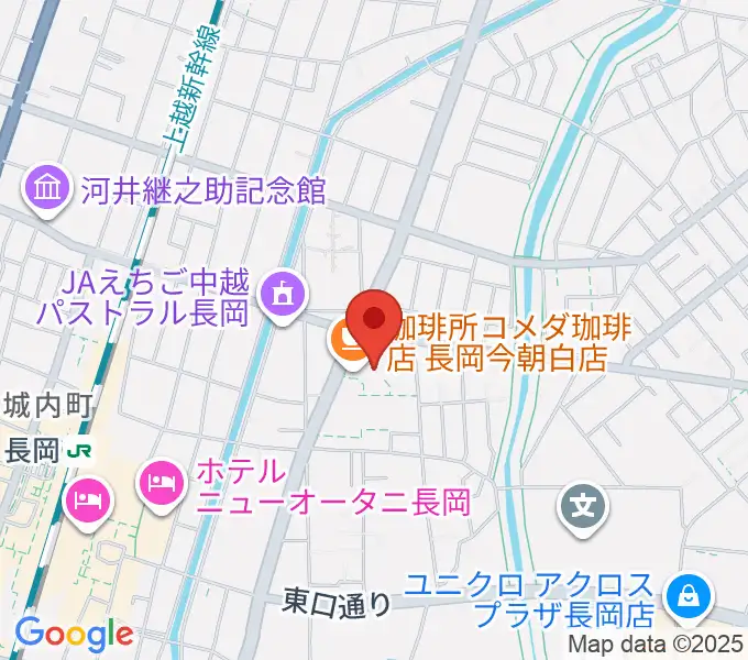 わたじん楽器 長岡店 の地図