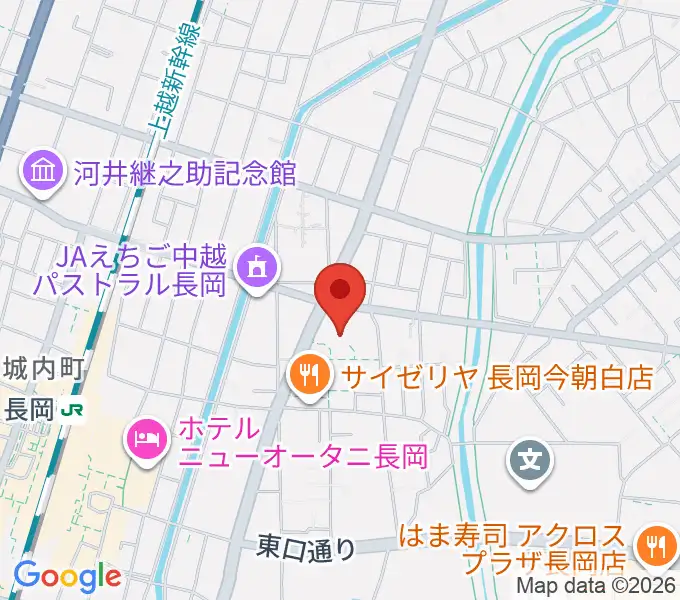 わたじん楽器 長岡店　の地図