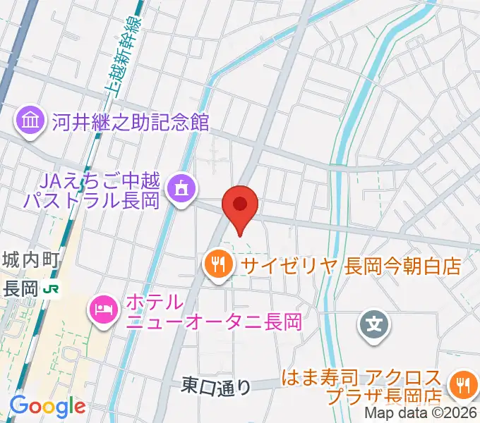 わたじん楽器 長岡店　の地図