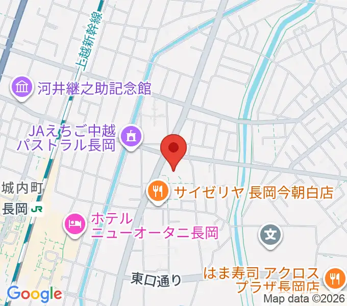 わたじん楽器 長岡店 の地図