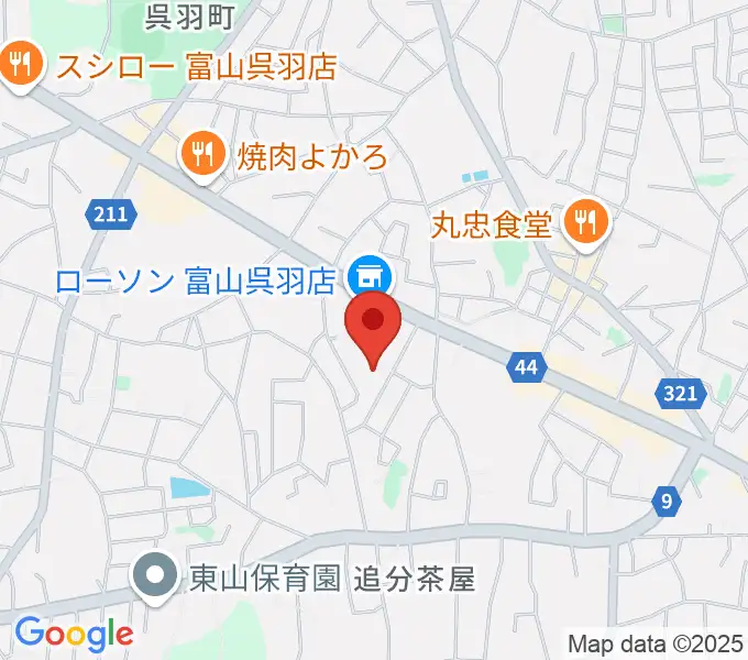 野上真理子ピアノ教室の地図