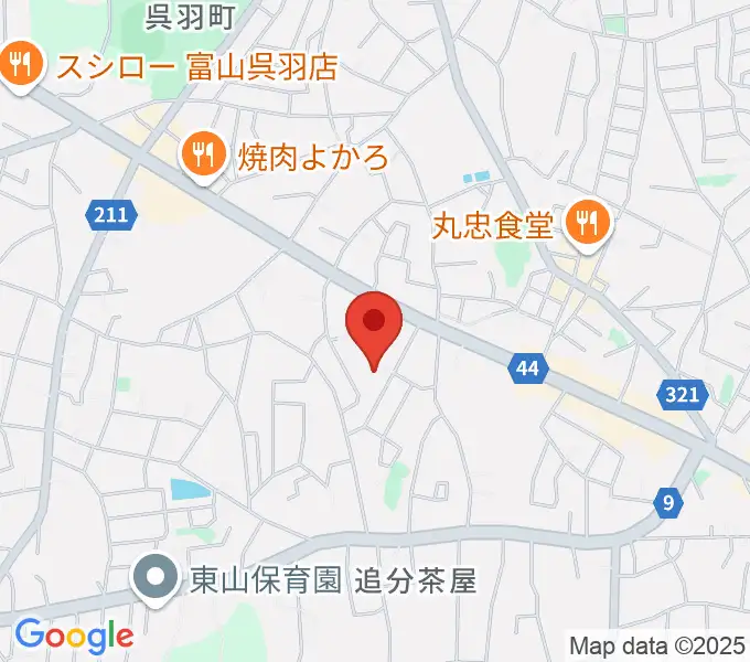 野上真理子ピアノ教室の地図