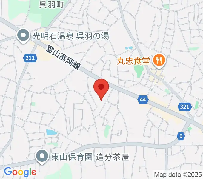 野上真理子ピアノ教室の地図